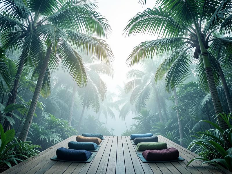 Retraite bien-être WICARE dans un paysage tropical